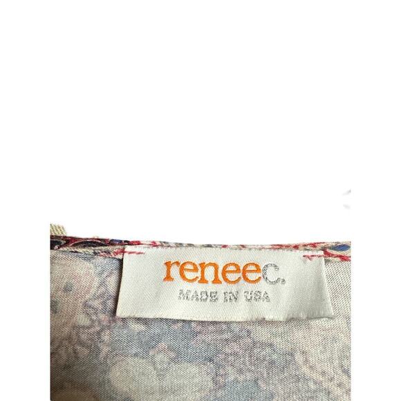 Renee C. Women's V-Neck Paisley Print Lined Tie Waist Maxi Dress Size XL Multi - Picture 7 of 8